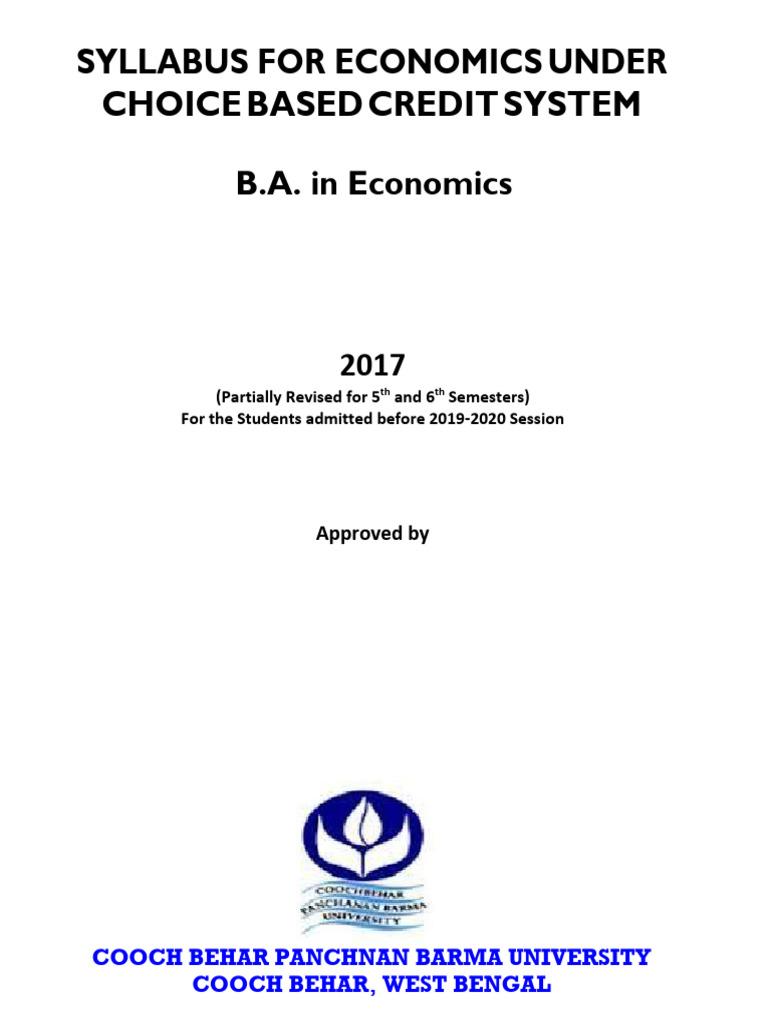 Economics Syllabus for B.A. Program | PDF | Cost Of Living | Matrix ...