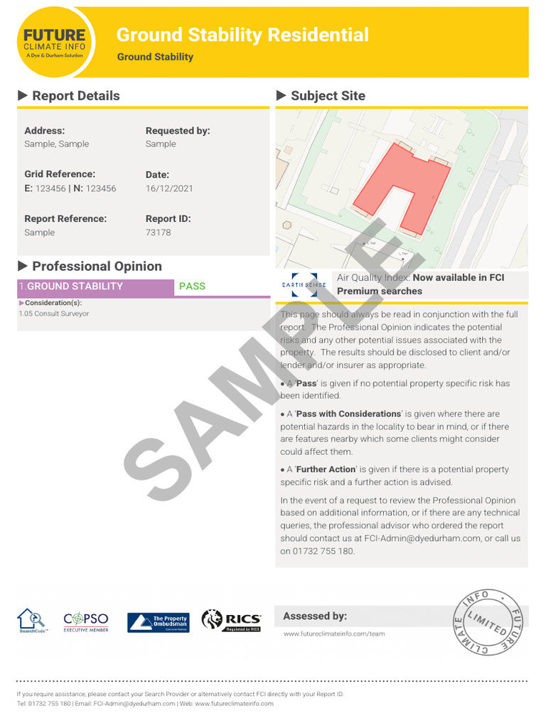 Ground Stability Assessment Report | PDF | Landslide | Mining