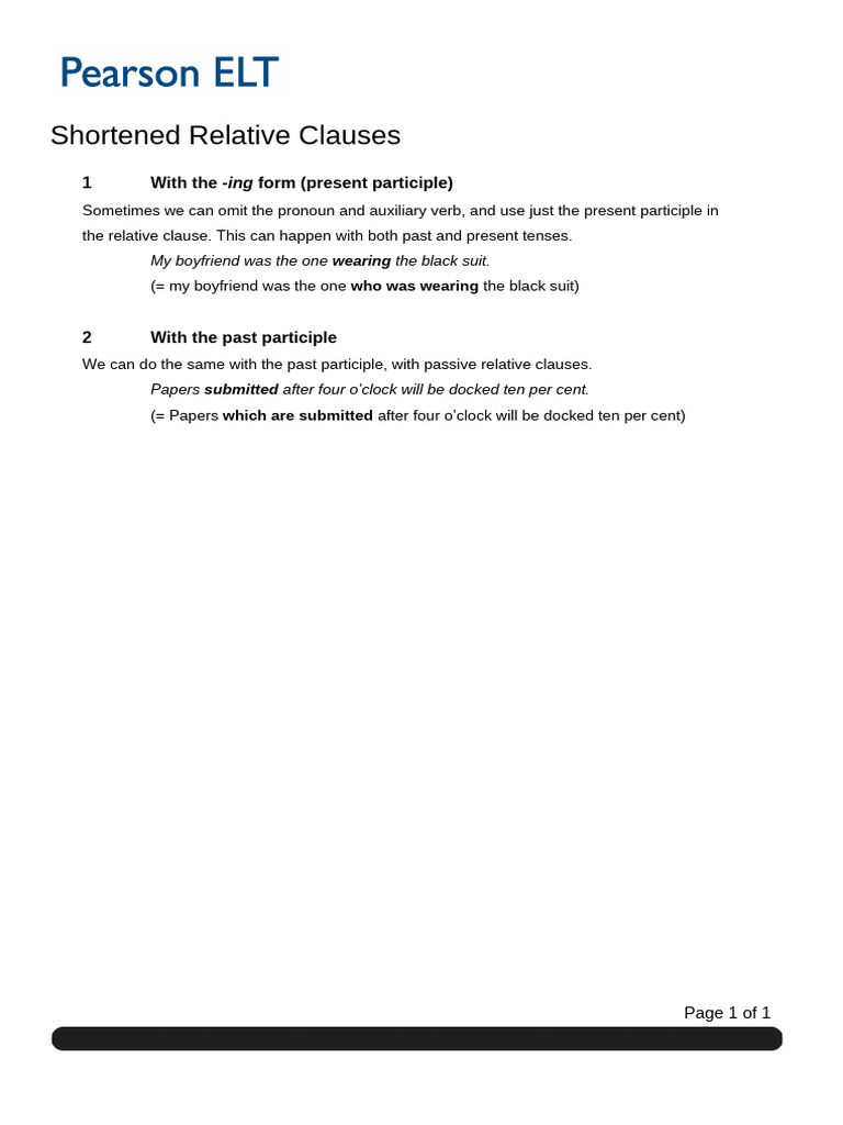 GBGRR10000166 Shortened Relative Clauses Upper Intermediate Grammar ...