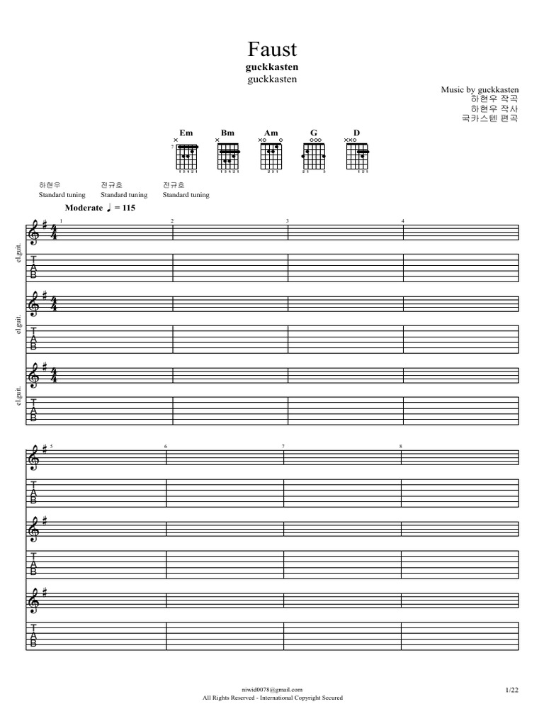 Guckkasten's Faust Music Sheet | PDF