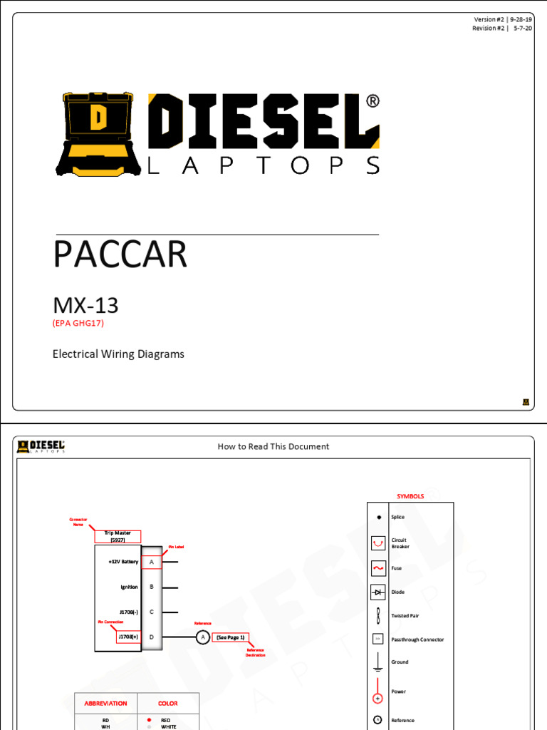 PACCAR MX-13 Wiring Diagrams Guide | PDF