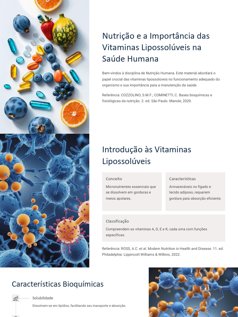 Importância das Vitaminas Lipossolúveis | PDF | Vitamina D | Vitamina