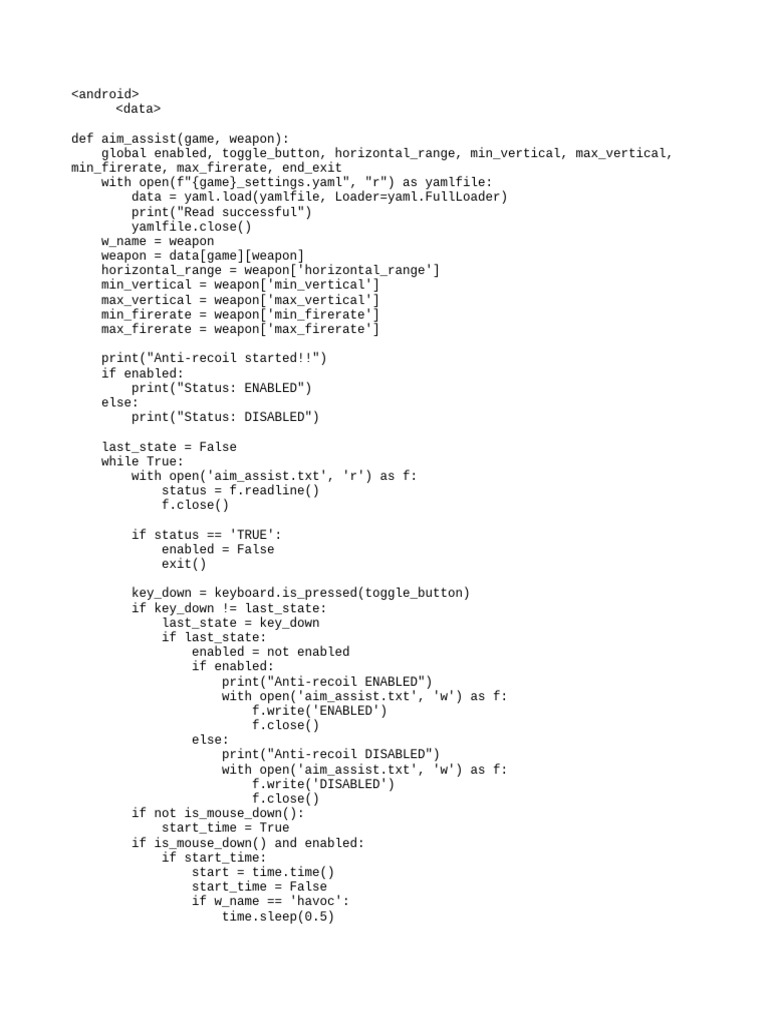 Python Aim Assist Script for Games | PDF