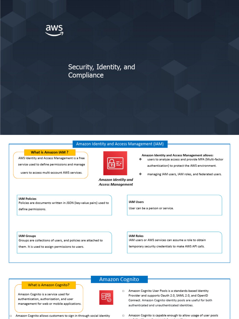 AWS Security, Identity, and Compliance Guide | PDF | Public Key ...