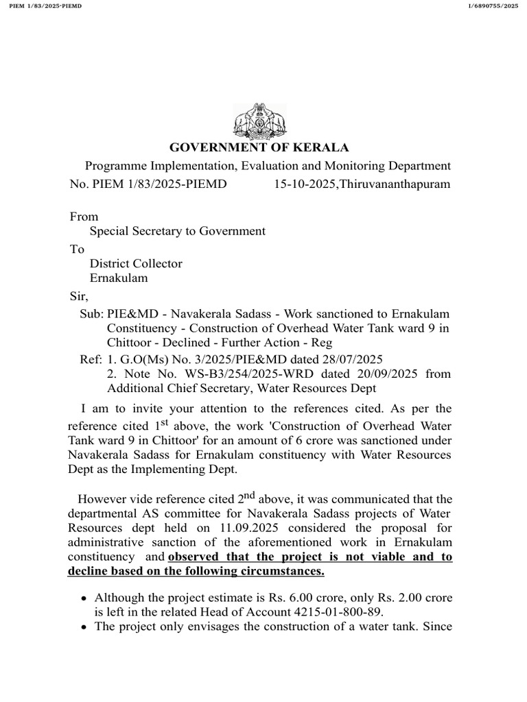 Government of Kerala | PDF