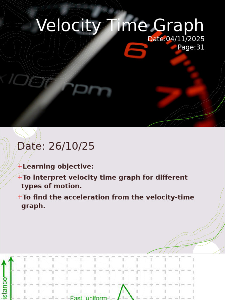 Understanding Velocity Time Graphs | PDF