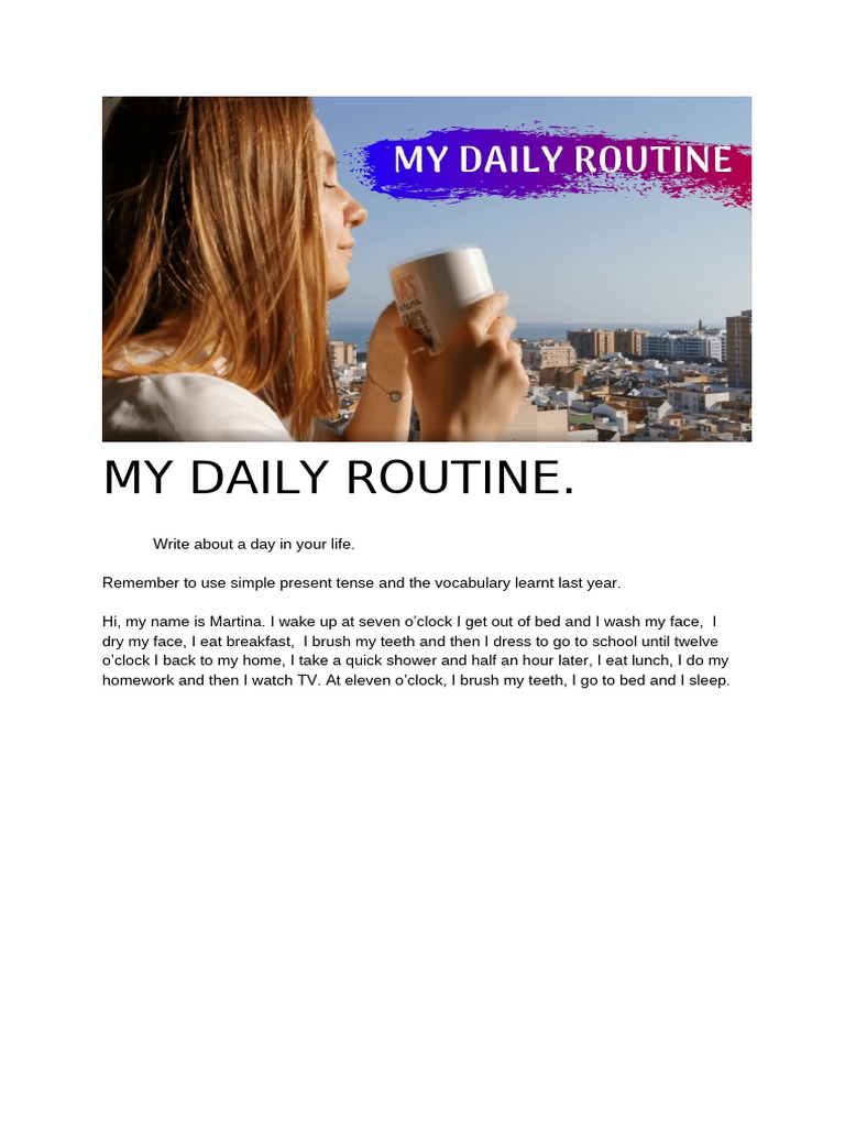 Martina's Daily Routine Explained | PDF