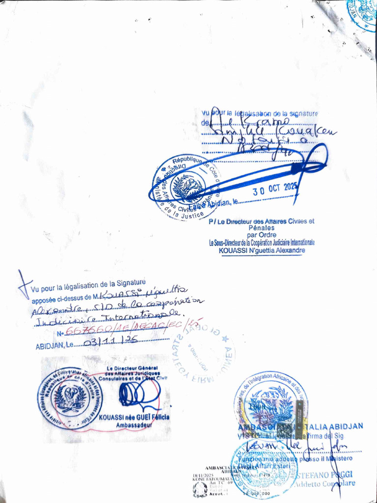 Légalisation de signature en affaires civiles | PDF