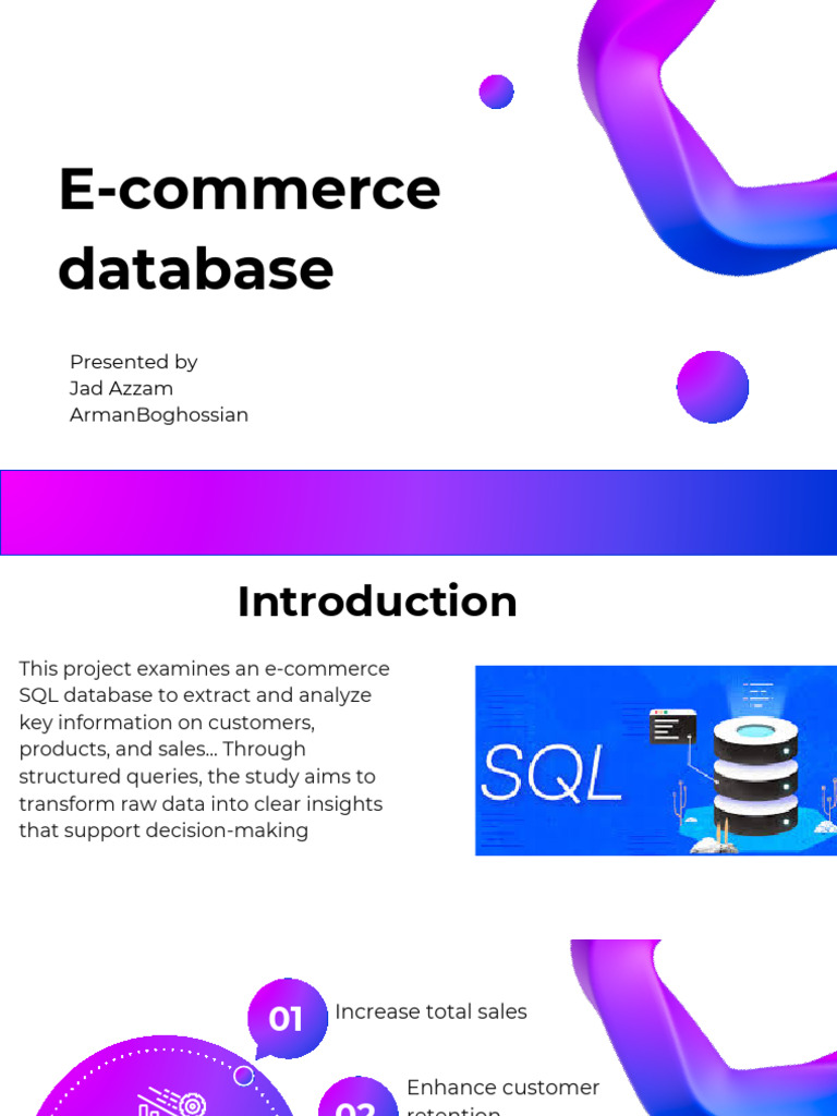 E-commerce SQL Database Insights | PDF