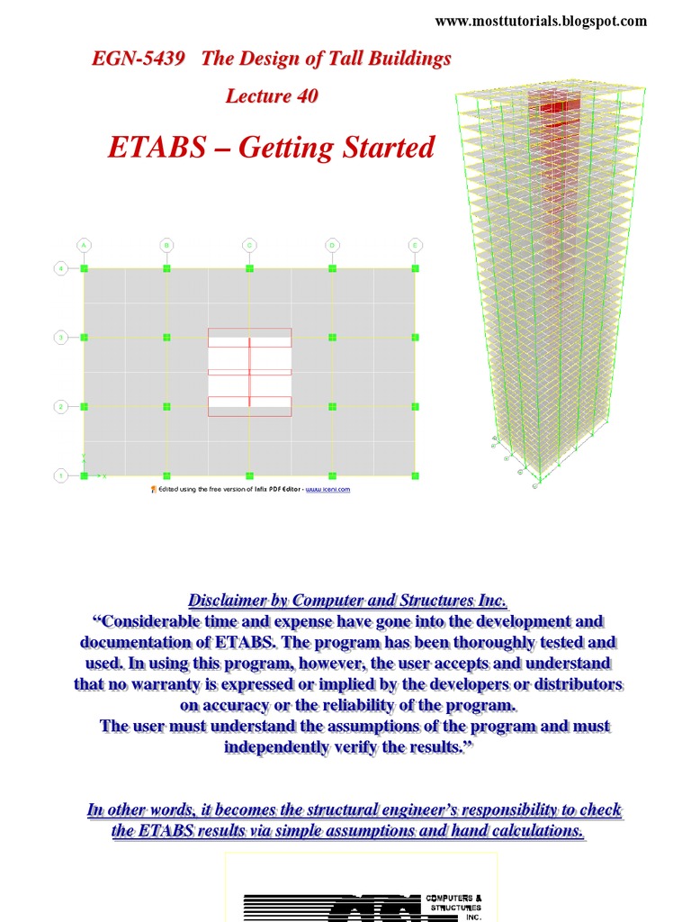 ETABS Guide for Tall Building Design | PDF | Strength Of Materials ...