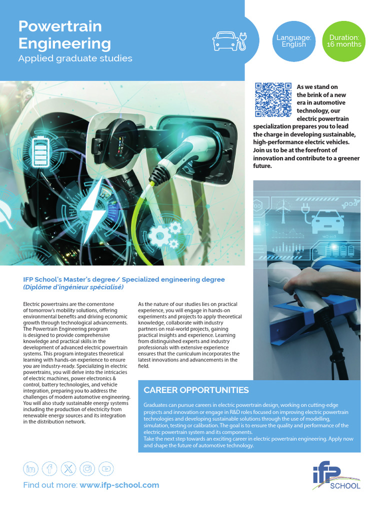 Master’s in Electric Powertrain Engineering | PDF | Engineering ...