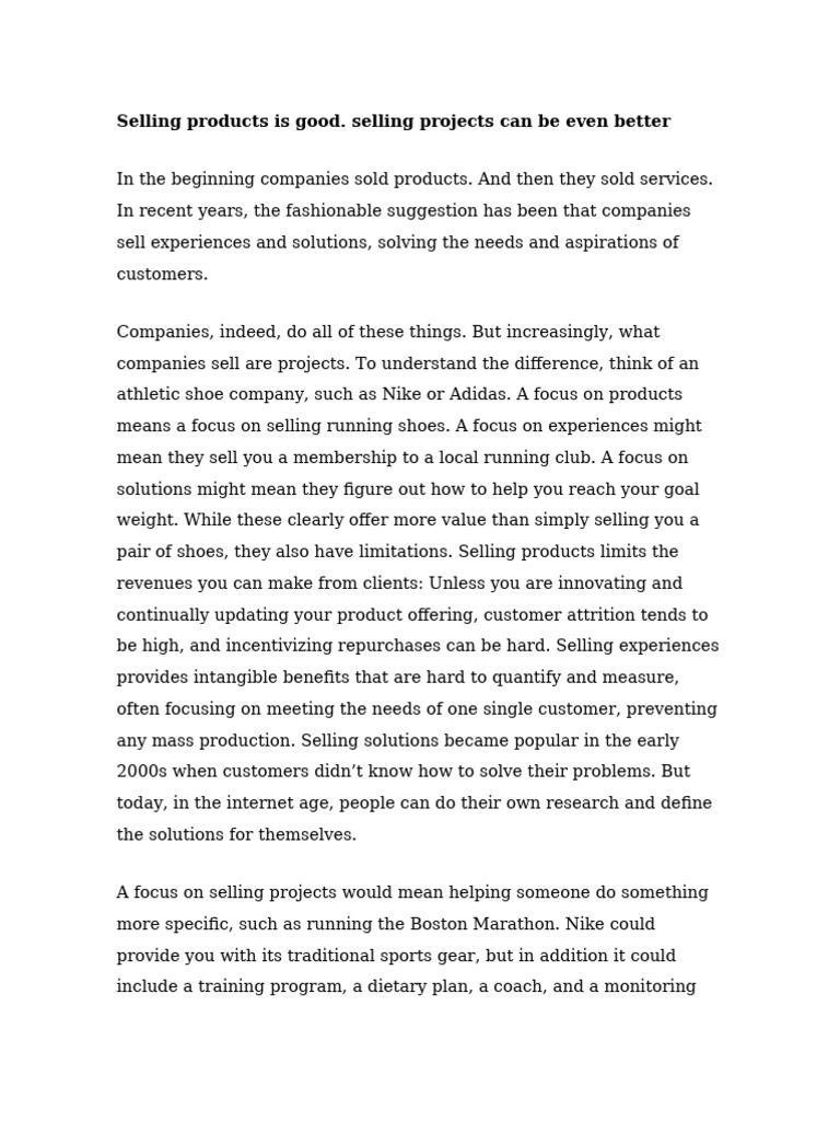 From Products to Projects: A Business Shift | PDF | Philips | Marketing