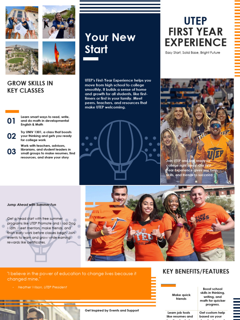 UTEP First-Year Experience Program | PDF | Learning