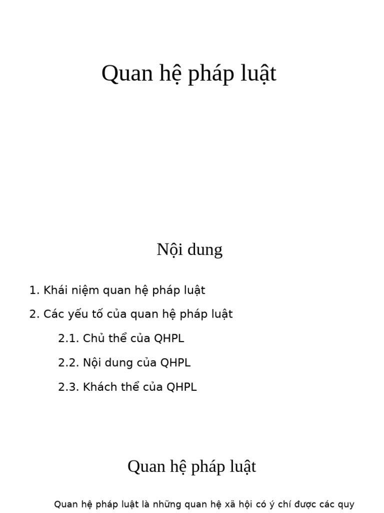 Bài 3- Quan Hệ Pháp Luật | PDF