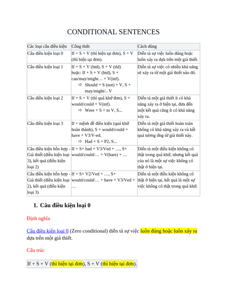 Conditional Sentences | PDF