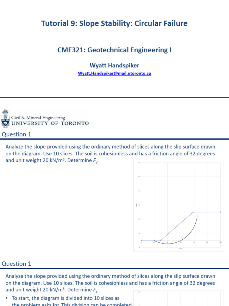 Slope Stability Analysis: Circular Failure | PDF | Area | Friction