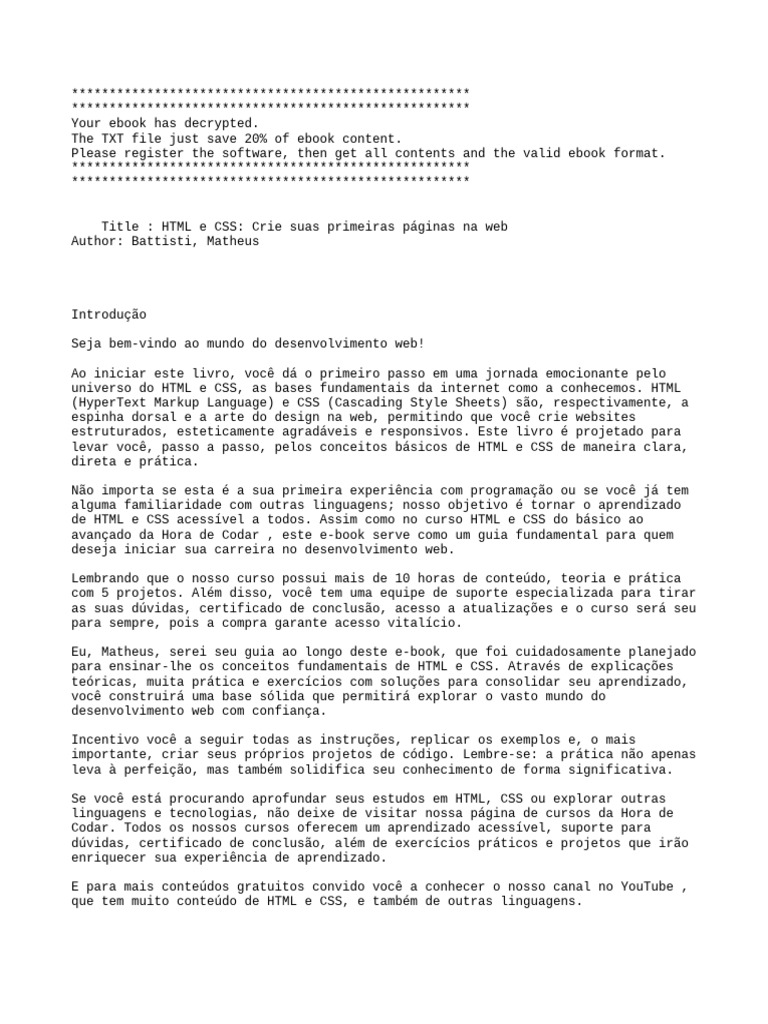 Aprenda HTML e CSS do Básico ao Avançado | PDF | Html | SEO