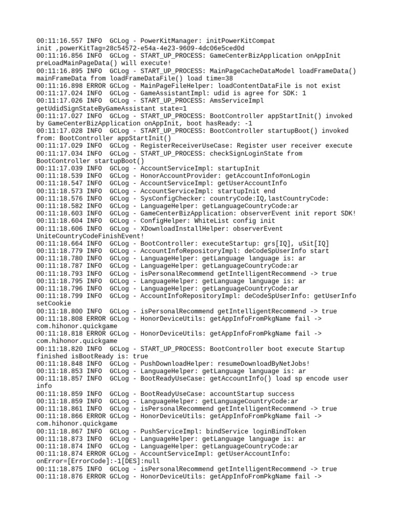 Game Center Startup Log Analysis | PDF | Internet Standards ...
