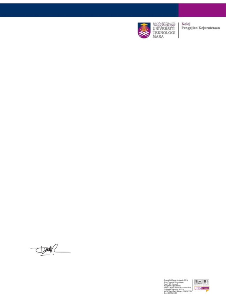 Official University Letter - MM Matrix Integrity (M) SDN BHD | PDF