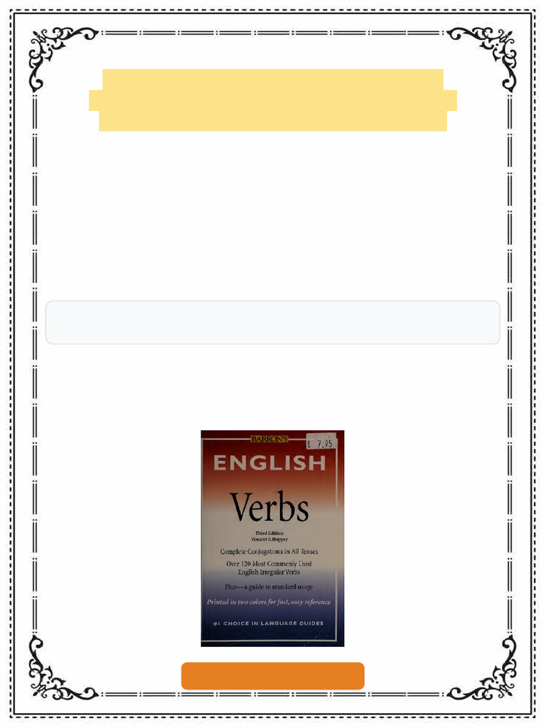 English Verbs 120 Irregular Verbs Fully Conjugated 3rd Edition Vincent ...