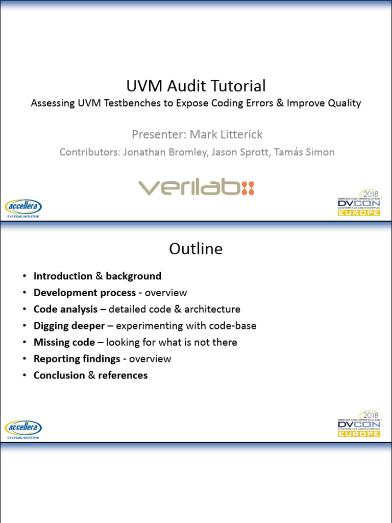 UVM Audit Guide for Testbench Quality | PDF | Audit | Methodology