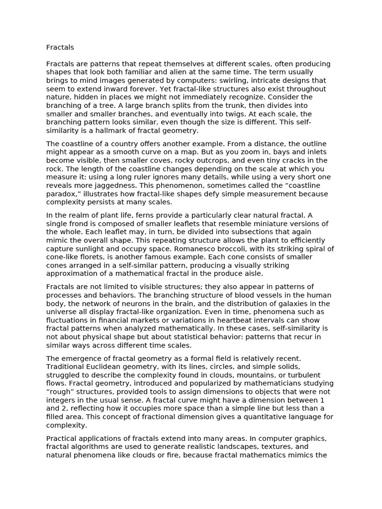 Fractals Pdf Fractal Mathematics