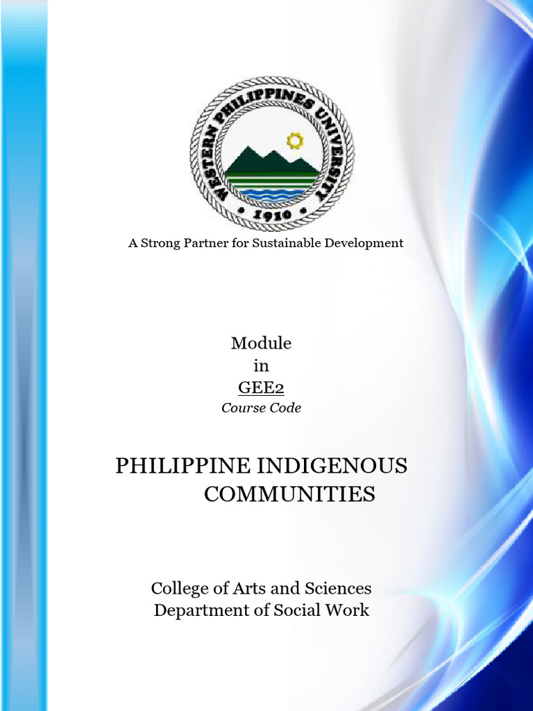 Philippine Indigenous Communities Module | PDF | Ethnic Groups ...