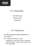 C++ Functions: Variable Scope Storage Class Recursion