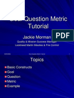 GQM Tutorial Goal Metrics