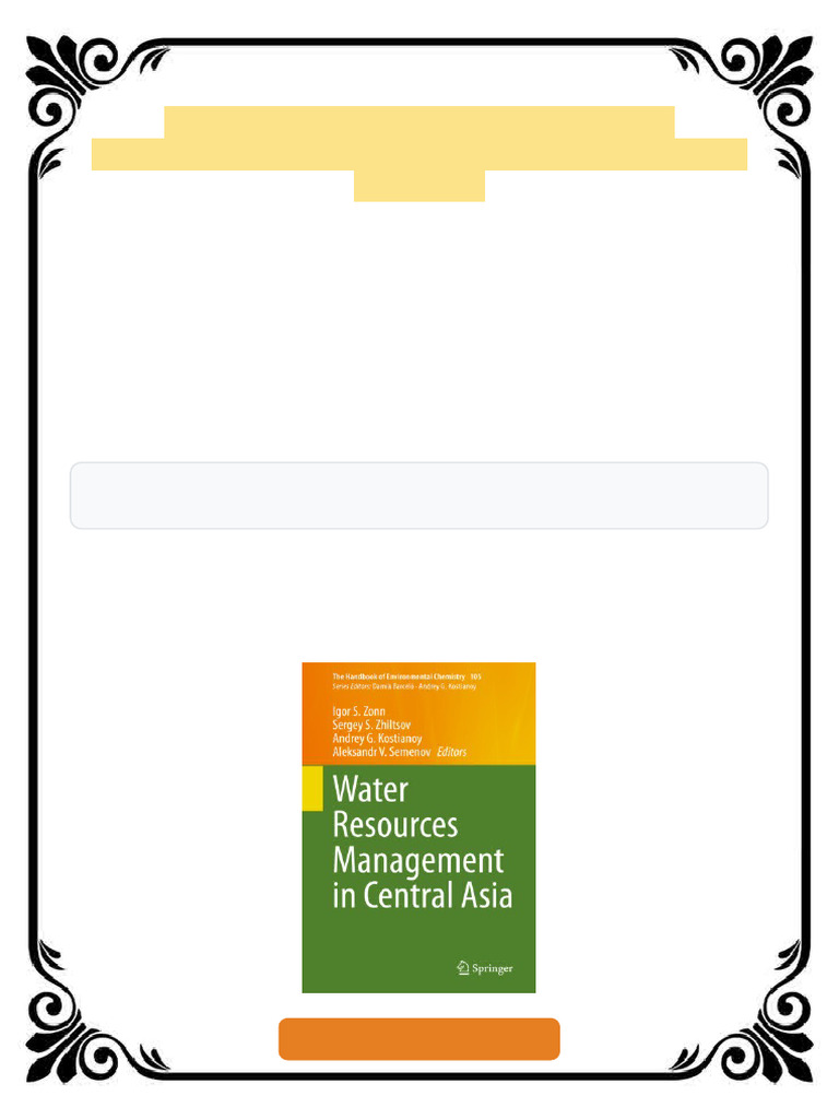 Water Resources Management in Central Asia Igor S. Zonn Ebook ...