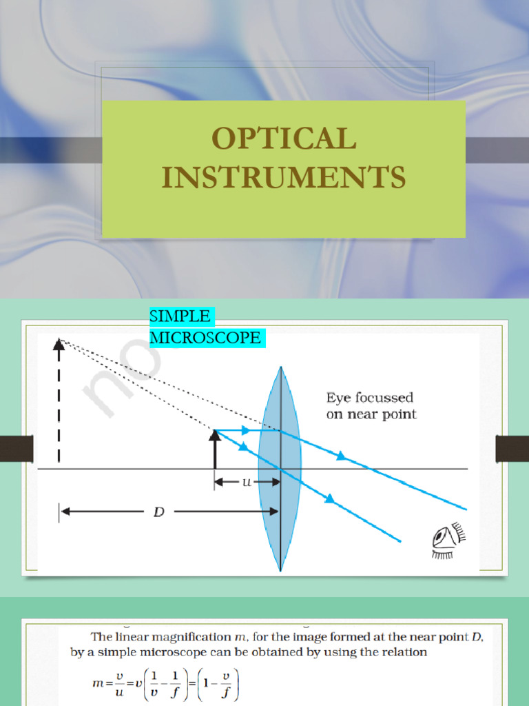 Understanding Optical Instruments and Magnification | PDF | Angular ...