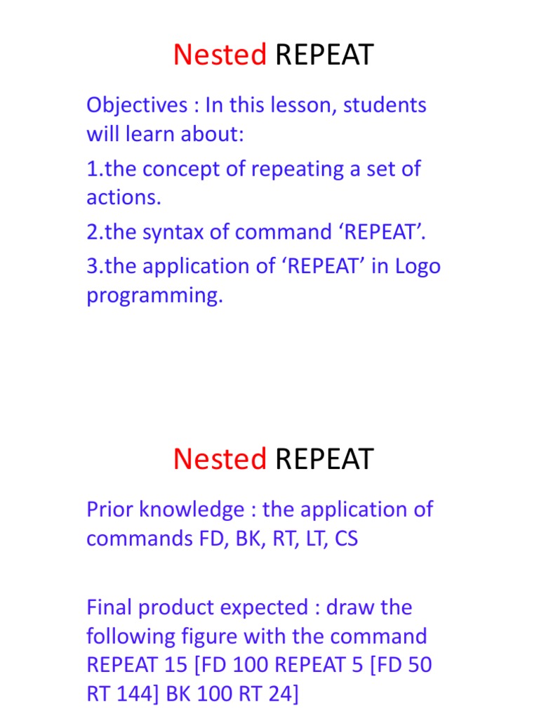 Nested Repeat | PDF