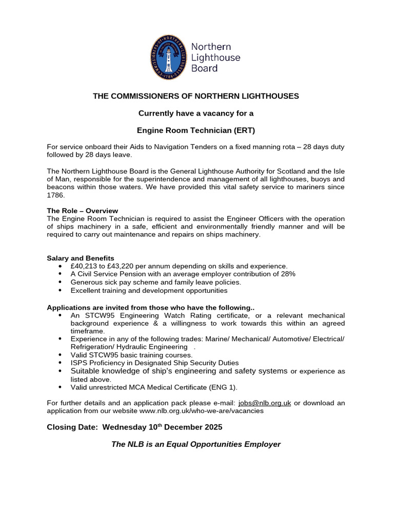 Application Pack ERT Nov 2025 | PDF | Employment | Equal Opportunity