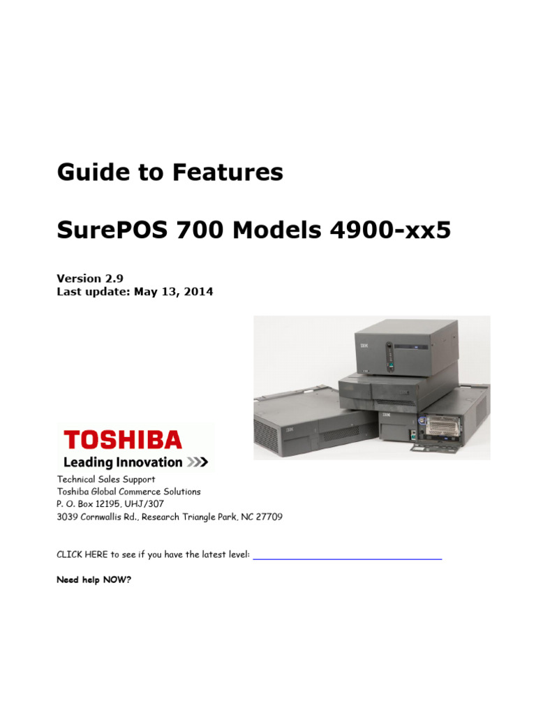 Terminal De Caisse IBM Toshiba SurePOS 700 - Réf. 4900-E85 / 99Y1413, Processeur Intel Core I3, Occasion