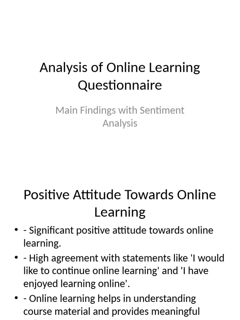 Online Learning Sentiment Analysis Insights | PDF