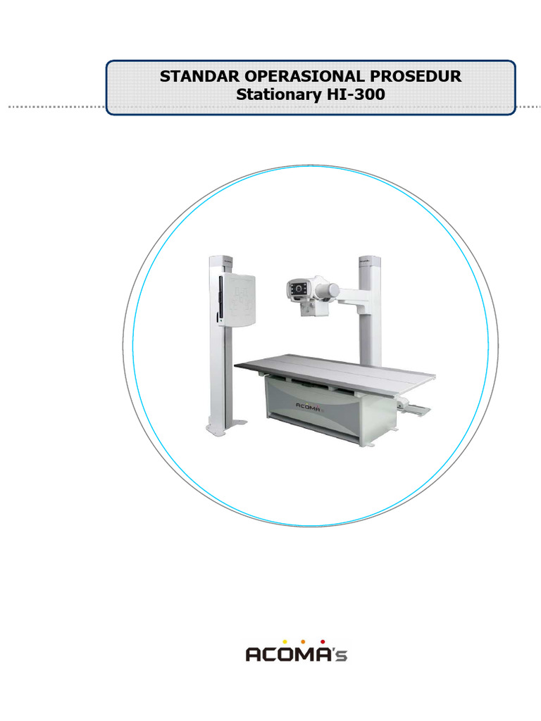SOP Pengoperasian X-ray HI-300 | PDF