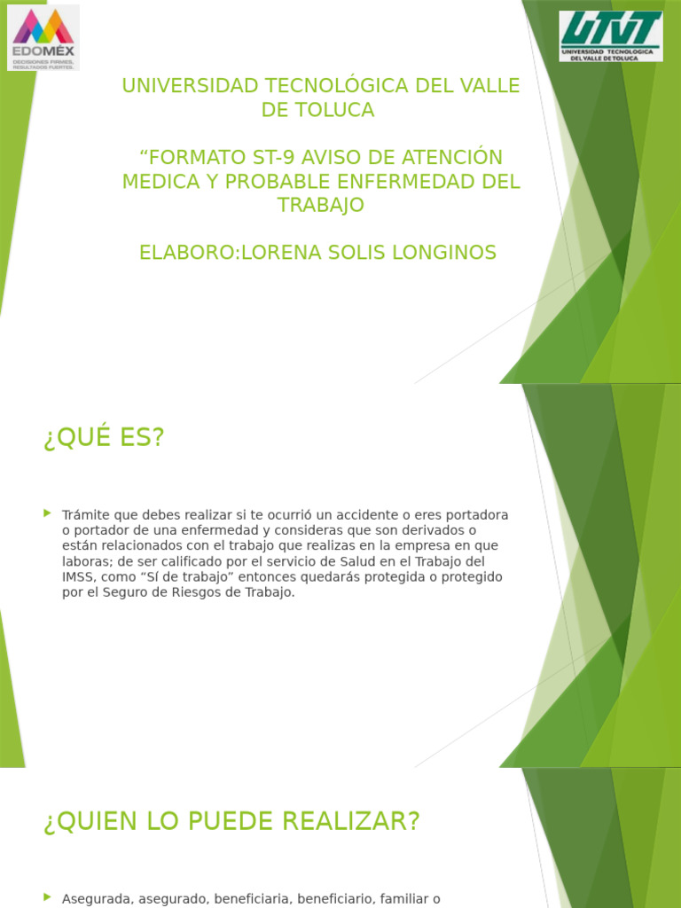 Guía del Formato ST-9 para Enfermedades Laborales | PDF | Enfermedades ...