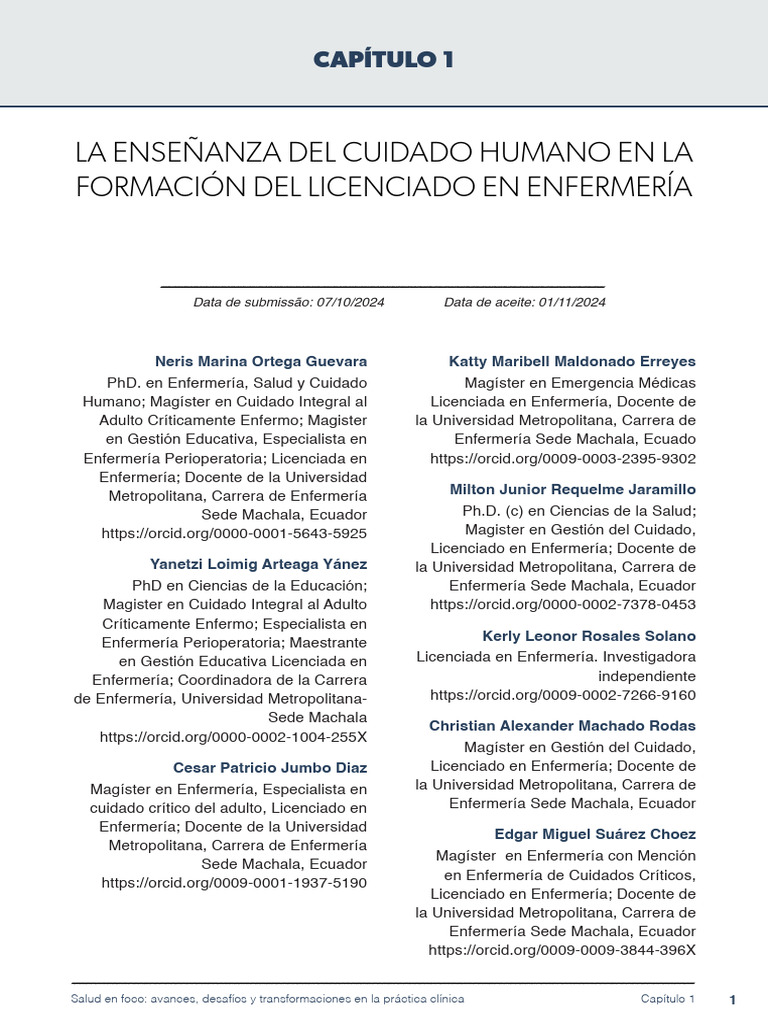 2 Es Enseñanza Del Cuidado en La Formacion Del Lic de Enf | PDF ...