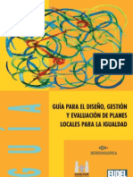 Guía para el diseño, gestion y evaluación de planes locales para la igualdad