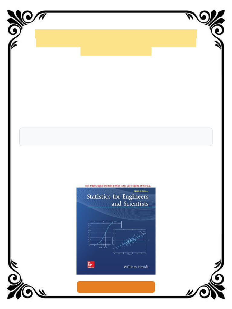 Statistics For Engineers and Scientists 5th Edition William Navidi ...