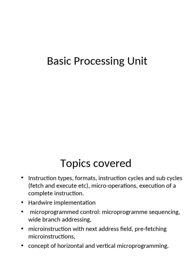 Understanding Basic Processing Unit Operations | PDF | Central ...