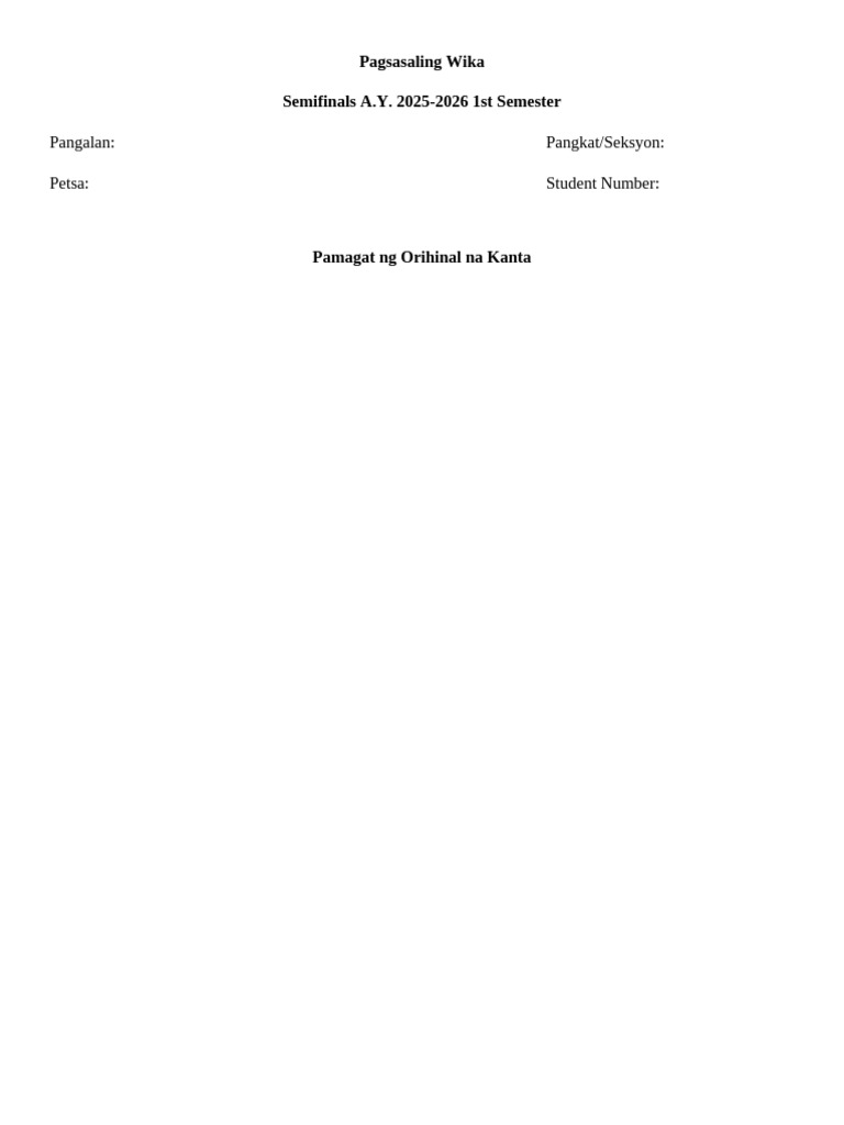 Pagsasaling-Wika Format | PDF