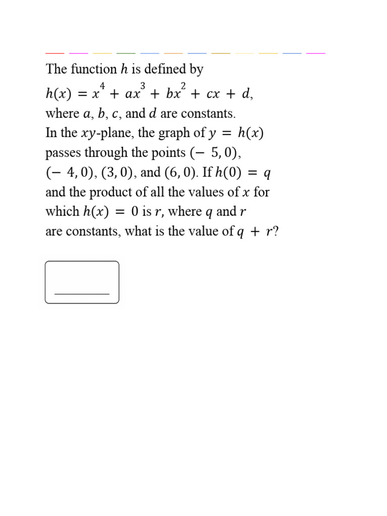 TikTok SAT MATH Questions-8 | PDF | Function (Mathematics) | Equations