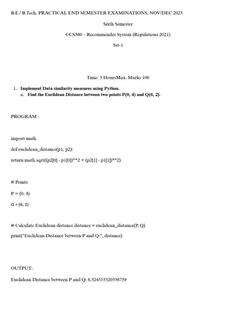 Python Data Similarity Measures Guide | PDF | Receiver Operating ...