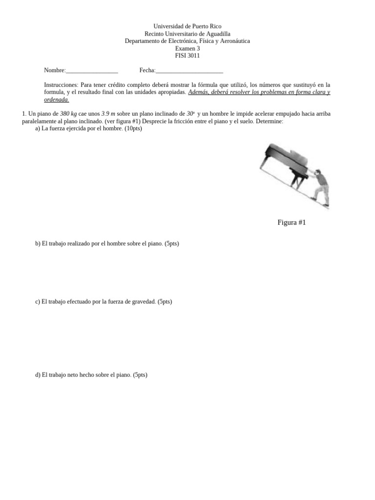 FISI 3171 Ex | PDF | Fuerza | Fricción