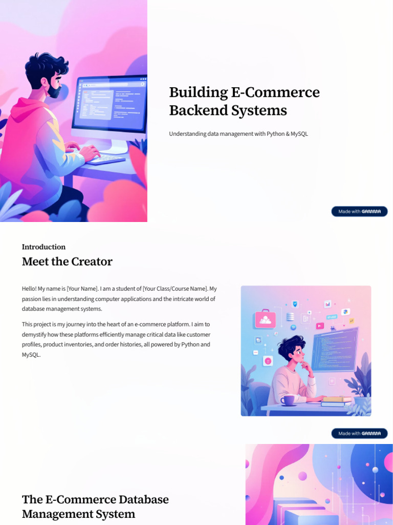 E-Commerce Backend with Python & MySQL | PDF | Databases | Python ...