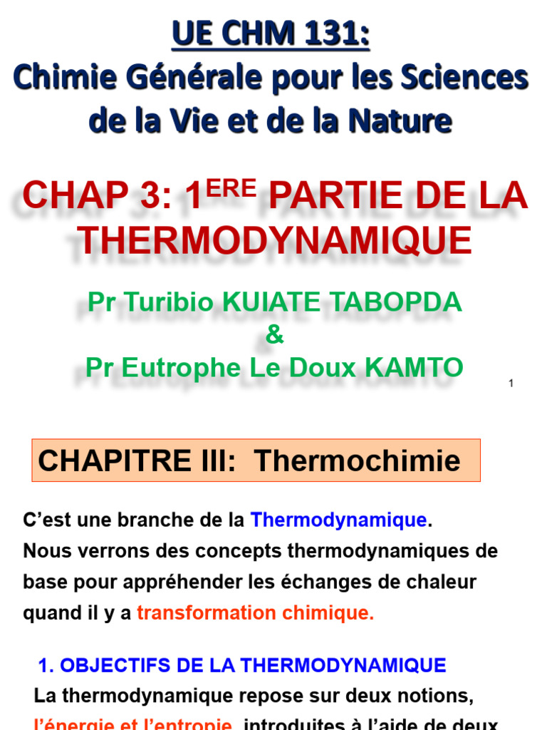 Concepts de base en thermodynamique | PDF | Thermodynamique | Chaleur