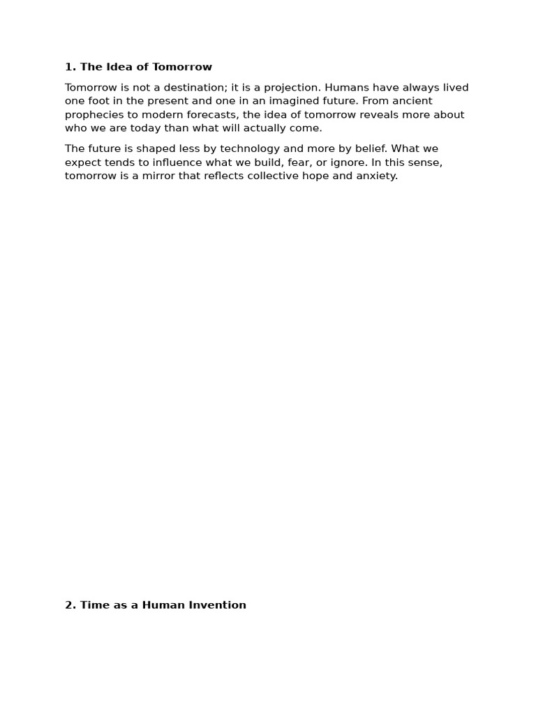Understanding Tomorrow's Human Impact | PDF