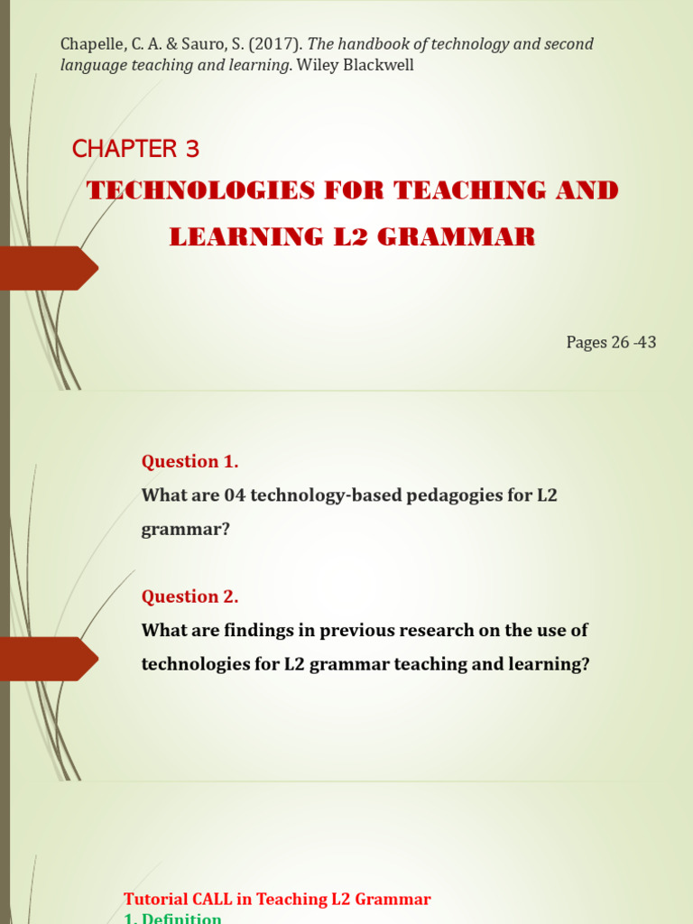 L2 Grammar Teaching with Technology | PDF | Second Language | Learning