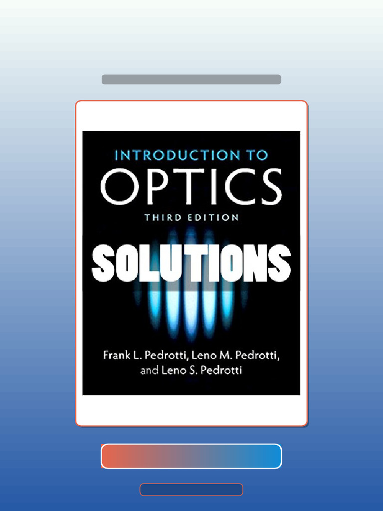Test Bank of Introduction to Optics 3rd Edition Pedrotti eBook and ...